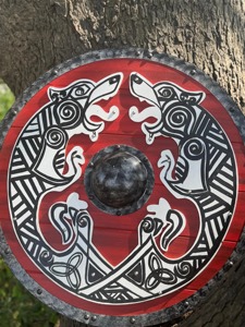 คอสเพลย์โล่ไวกิ้งโล่ไวกิ้งที่สวยงามพร้อมด้วยโล่แกะสลักแบบปรับแต่งได้จากผู้ผลิตมีด - Product Image 5