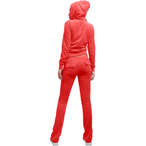 Conjunto de pantalones y Sudadera con capucha de la mejor calidad para mujer, conjunto de 2 piezas para mujer con chándales para correr con logotipo personalizado para mujer - Product Image 2