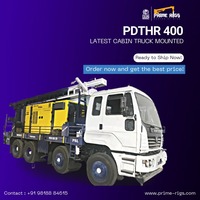 Nouvelle machine de forage de puits d'eau légère, montée sur camion, haute capacité, 1500 pieds, DTH et rotative, PRIME RIGS PDTHR-450