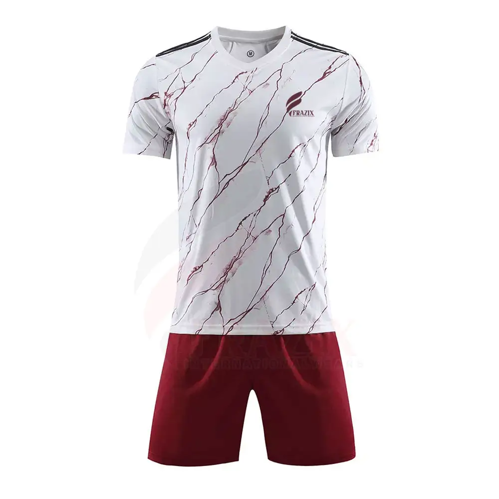 Grosir kualitas Premium sepenuhnya kustom seragam sepak bola sepak bola dicetak terbuat dari Polyester Tim pakai