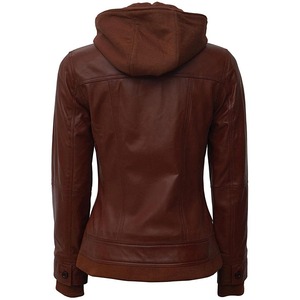 แจ็กเก็ตหนังเทียมสำหรับผู้หญิงเสื้อโค้ทผ้าใบสำหรับฤดูใบไม้ร่วงพร้อมโลโก้ด้านหน้าดีไซน์ใหม่2025 - Product Image 2