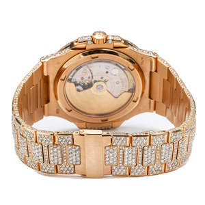 Reloj de Diamante Moissanite de Alta Calidad, Brillo Intenso, Movimiento de Cuarzo, Correa de Acero Inoxidable con Bordes Suaves, Joyería de Lujo Hip Hop para Hombre - Product Image 6