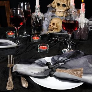 Anneaux de serviette en perles de bois de ferme avec perles en bois et élastiques pour votre décor de table à manger - Product Image 3