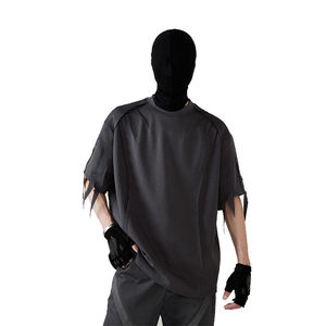 ODM เสื้อยืดล้างกรดผู้ชายโอเวอร์ไซส์พิมพ์ลายดิจิตัลสไตล์ฮิปฮอป - Product Image 2