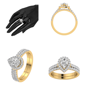 Anillo de boda de oro sólido de 14 quilates para mujer con 0,95 Cts VS Clarity EF Color Lab Grown Diamond IGI Certified Engagement Jewelry - Product Image 2