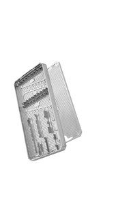 Panier médical en acier inoxydable avec couvercle, 485 x 253 x 30 mm, support pour pinces à fonctionnement manuel/électrique - Product Image 5