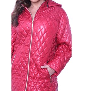 Chaqueta acolchada cálida para mujer, venta al por mayor, chaqueta acolchada alternativa de plumón OEM para mujer con carcasa de poliéster impermeable - Product Image 3