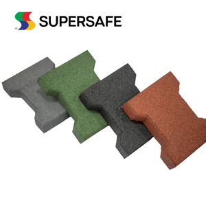 Adoquines de hueso de perro de goma de espesor de colores de rango múltiple para áreas de juego de jardín parques recreativos pisos Premium para exteriores - Product Image 2