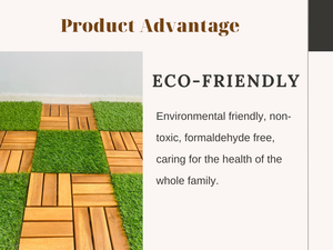 Dalles de terrasse extérieures en bois d'acacia du Vietnam, antidérapantes, imperméables, contemporaines, à emboîtement, 18 mm, finition mate, traitement de surface huilé - Product Image 5