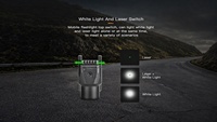 Lampe torche tactique OCSHARK GL12 haute puissance en aluminium 20 mm avec laser vert intégré pour sports de plein air, étanche, nouvelle sortie