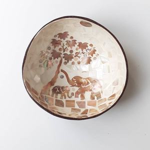 Tazón de Cáscara de Coco Vintage al por Mayor, Incrustaciones de Madreperla, Regalo Empresarial Ecológico, Contenedor de Dulces para Mesa de Entrada, Frutos Secos - Product Image 2