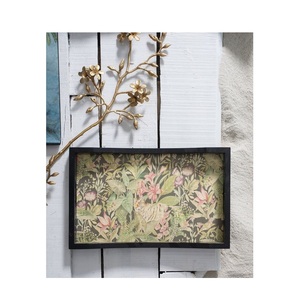 Nouveau plateau en bois imprimé floral plateau de service à gâteaux pour la décoration intérieure et les fêtes de fabrication indienne - Product Image 6