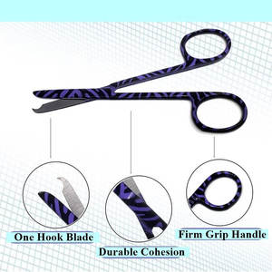 Ciseaux à pansements en acier inoxydable JACKBILLY 5,5 pouces + Ciseaux à sutures certifiés MOL 4,5 pouces Ensemble de 2 pour l'entraînement à l'élimination des sutures - Product Image 2