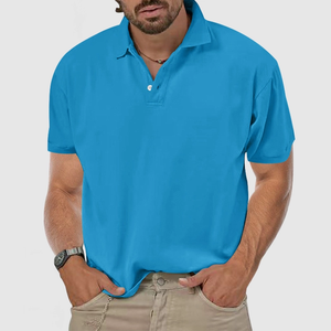 เสื้อโปโลแนวสตรีทผ้าคอตตอนทันสมัยทนทานใส่ได้ทุกวัน - Product Image 4