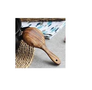 Cuillère à riz en bois de nouveau Style pour vaisselle couverts utilisation à la main riz en bois servir utiliser cuillère à bas prix - Product Image 5