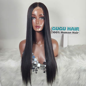 HD Cierre de encaje Hueso Pelucas rectas 100% Cabello humano | 150% Densidad Sin procesar 10A Grado Peluca Cabello Color natural | Sin desprendimiento - Product Image 1