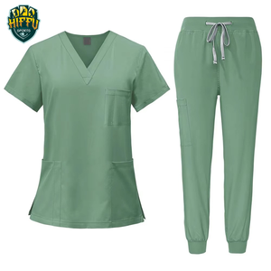 Uniformes médicos OEM para clínicas y hospitales, conjunto médico unisex transpirable con opciones de logotipo - Product Image 2