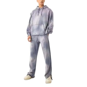 Ensemble de survêtement personnalisé avec impression en relief, coupe évasée, respirant, délavé au soleil, effet délavé à l'acide, unisexe, MADE BY HS 2026 - Product Image 1