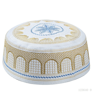 Nouveau chapeau musulman blanc personnalisé haut confortable de la prière islamique casquette musulmane demandée pour hommes vente en gros de casquettes musulmanes islamiques personnalisées pour hommes - Product Image 5