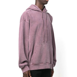 Sudaderas con capucha de mezcla de algodón con lavado ácido para hombre, diseño elegante y lavado, perfectas para atuendos casuales y looks urbanos. - Product Image 4