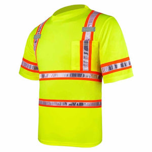 T-shirt de sécurité anti-rides prix de gros meilleure fabrication de haute qualité top tendance logo de marque personnalisée T-shirt de sécurité - Product Image 1