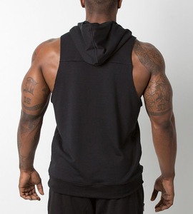 Sweat à capuche sans manches de la meilleure qualité pour l'entraînement, vêtements de fitness avec impression personnalisée, vente en gros - Product Image 2