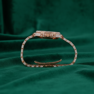 Luxury Iced Moissanite Automatic Watch Rose Gold Stainless Steel Dial Sapphire Waterproof Diamond Style Full Iced <b>Bracelet</b> Watch - Product Image 4