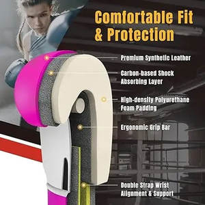 Guantes de Boxeo de Piel Sintética, Guantes de Entrenamiento de Boxeo, Equipo Deportivo, Guantes de Boxeo para Golpear - Product Image 3