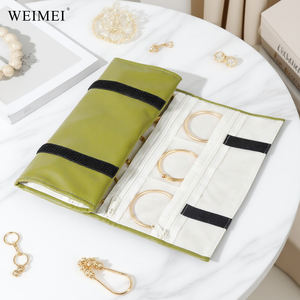 WEIMEI Jewelry Storage Roll Bag Multi-functional Bag Earring Necklace Ring <b>Bracelet</b> Watch Travel Exhibition Portable Storage Bag - Product Image 5