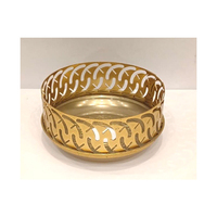 Plateaux à charbon et cendriers de luxe Farida égyptiens de haute qualité, accessoires pour chicha, finition miroir, plaqué or martelé