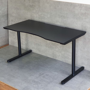 GD68067 Ergonomic Gaming <b>Desk</b> 140x70cm Rubber Wood with Iron Legs Modern PC <b>Computer</b> <b>Desk</b> Assembly Required - Product Image 4
