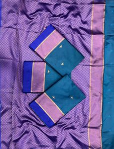 Lanzamiento de la última colección en Kanchipuram seda Sari cobre oro hilo tejido fiesta desgaste tradicional Sari - Product Image 4