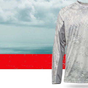 New Arrival Customized Design UPF 50+ Satin <b>Fishing</b> <b>Shirts</b> Long Waterproof O-Neck Collarless with Low MOQ Wholesale - Product Image 5