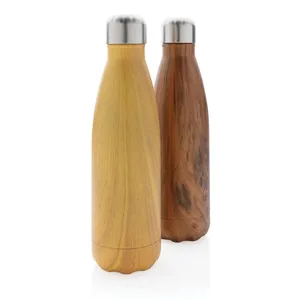 Borraccia Termica in Acciaio Inossidabile da 500ml con Texture Legno per Merchandising - Product Image 4
