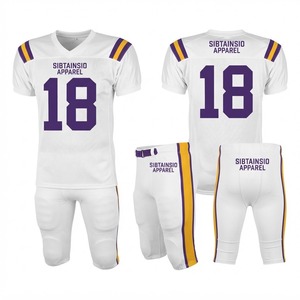 Maillots de football américain pour adultes, respirants, grandes tailles, manches courtes, uniformes de football personnalisables par sublimation - Product Image 1