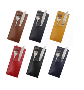 Porte-cuillère en cuir haut de gamme porte-outil cadeau pochette en cuir Chef couteau rouleau sac porte-couverts avec vente - Product Image 1