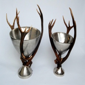 Personalized Wine Cooler Ice <b>Bucket</b> New Custom Designed Metal Aluminium Wine Cooler & Beverage <b>Bucket</b> <b>With</b> Antler <b>Stands</b> - Product Image 4