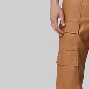 กางเกงหนังผู้ชายทรงตรงกลาง ตัดเย็บตามสั่ง โลโก้ปรับแต่งได้ น้ำหนักเบา ระบายอากาศดี เป็นมิตรกับสิ่งแวดล้อม สินค้าขายดี ชุดลำลอง สีพื้น - Product Image 5