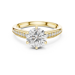 Anillo de Diamante de Laboratorio de 1.00ct, Tamaño Múltiple 0.90 1.25mm, Oro de 14K 18K, Plata Blanca, Certificado IGI, Chapado en Oro, Aniversario - Product Image 1