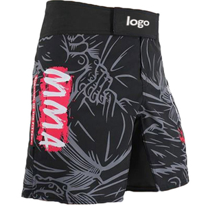 High Street Style bonne qualité MMA Shorts pour homme Logo personnalisé impression Shorts nouveau Style MMA Shorts porte des vêtements d'entraînement - Product Image 3