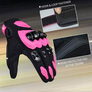 Gants de moto en cuir coupe-vent toutes saisons avec rembourrage de sécurité renforcé, imperméables et respirants - Product Image 3
