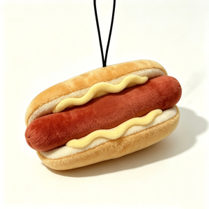 Customized Hot Dog Plush Pouch PP Cotton Filling Hot-Dog-Shaped Plush Coin <b>Purse</b> Fast-Food-Themed Unisex Halloween Plush Zipper - Product Image 2