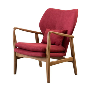 Chaises d'appoint de style scandinave avec cadre en bois, chaises en tissu à un siège, meubles d'extérieur et de salon pour la maison moderne - Product Image 1