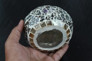 Porte-bougie en verre / Mosaïque votive pour la décoration de la maison |   Décoration de Diwali Décoration de la maison - Product Image 4