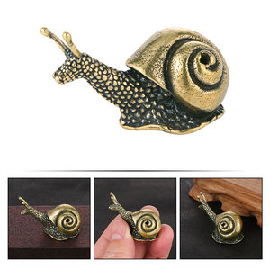 Sculpture d'escargot artisanale décorative à prix réduit Figurine d'escargot antique en laiton Table Décoration de jardin Ornement Taille personnalisée - Product Image 5
