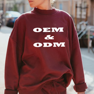 Customized Lettering Patchwork Applique Embroidery Winter Mock Neck Long Sleeve Fleece Casual Style Sweatshirt Front Logo - Product Image 3