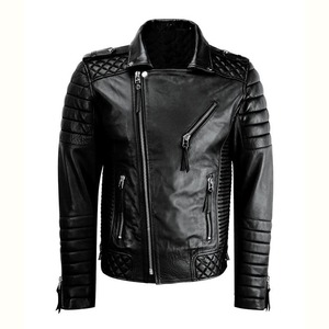 Ropa de moda de cuero para hombre, chaqueta de cuero para ciclistas, abrigo de bicicleta de Motor, chaqueta de motocicleta con cuello levantado para hombre, envío DDP - Product Image 1