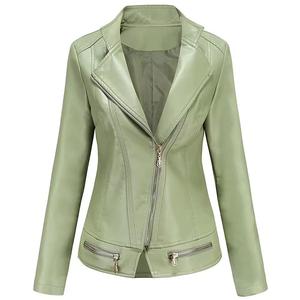 Chaqueta de cuero ajustada para mujer, disponible en todos los colores, chaqueta de motorista de cuero para mujer/informal chaqueta fácil de usar, precio razonable - Product Image 1