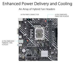 Prime H610M-K D4 ARGB Carte mère DDR4 PCIe 4.0 M.<span class=keywords><strong>2</strong></span> Slot Realtek 1 Go Micro ATX <span class=keywords><strong>D</strong></span>-Sub USB3.1 SATA 6 Gbps Double Nouveau bureau - Product Image 4