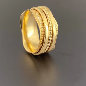 <b>Spinner</b> <b>Ring</b> 925 Sterling <b>Silver</b> Gold Rhodium Plated Meditation <b>Ring</b> Classic Wedding Band Anniversary Gift Minimalist Jewelry - Product Image 1